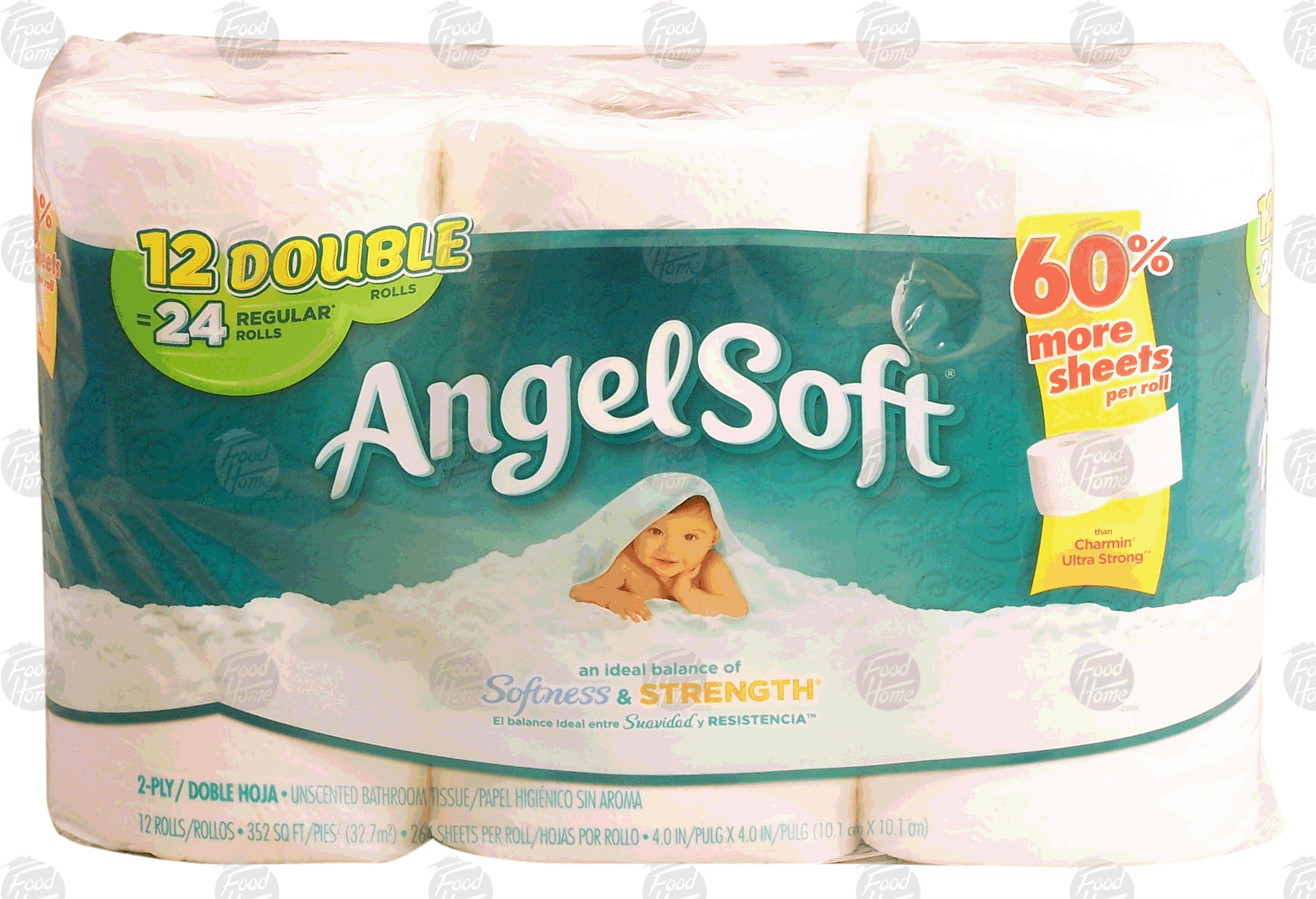 Angel Soft  unscented bathroom tissue, double rolls, 2-ply Full-Size Picture